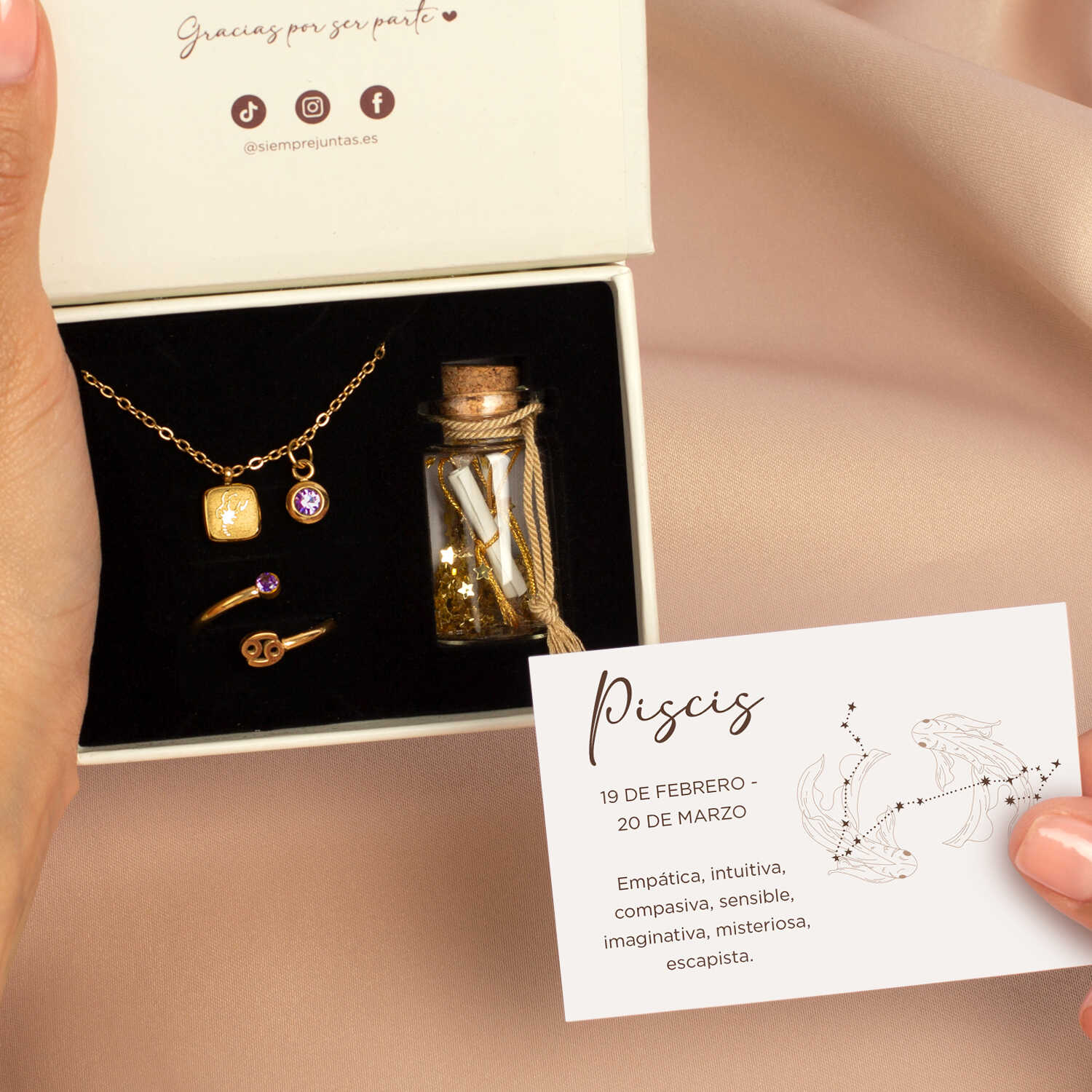 Anillo collar signo zodiaco Piscis