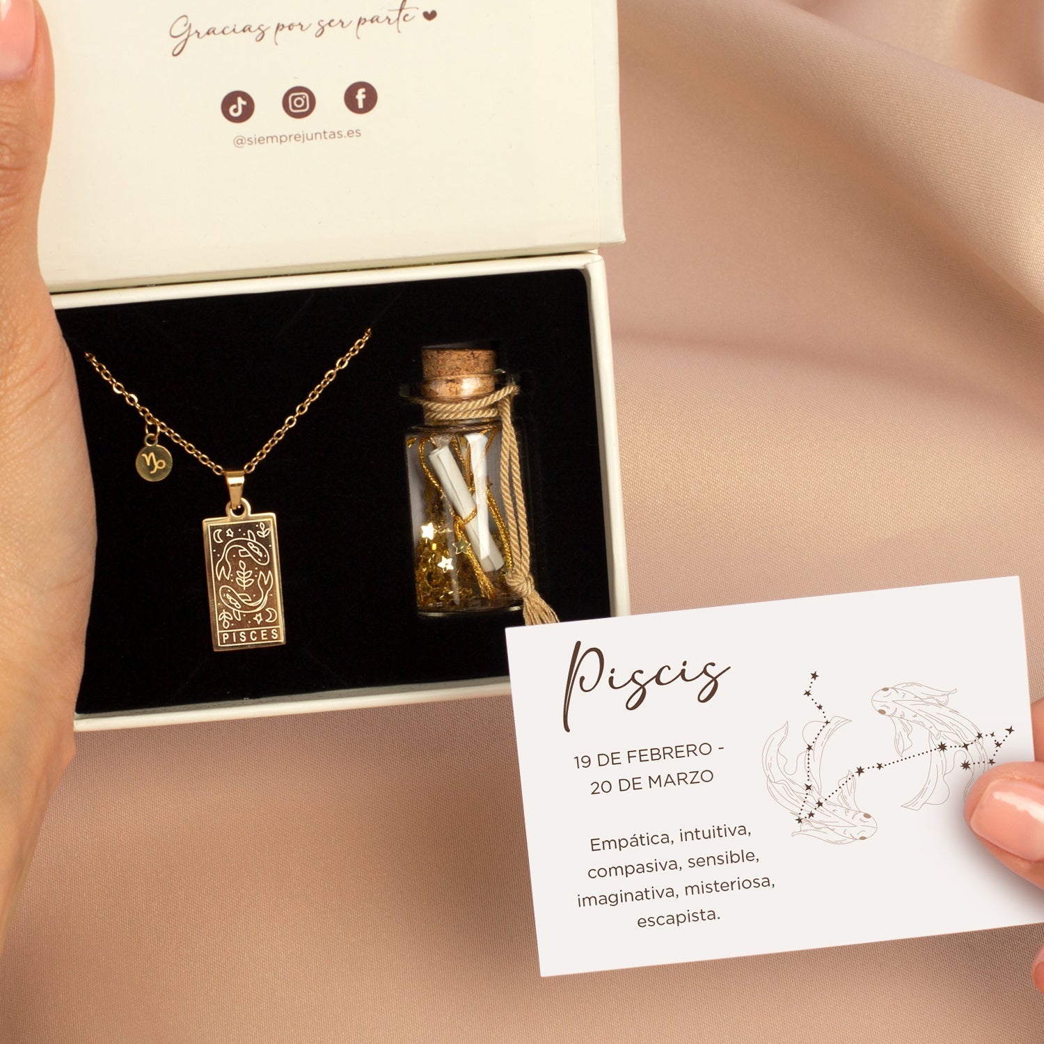 Collar Constelaciones del zodíaco + Frasco de los Sueños