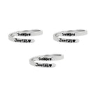 Set anillos plata siempre juntas